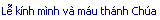 Lễ knh mnh v mu thnh Cha